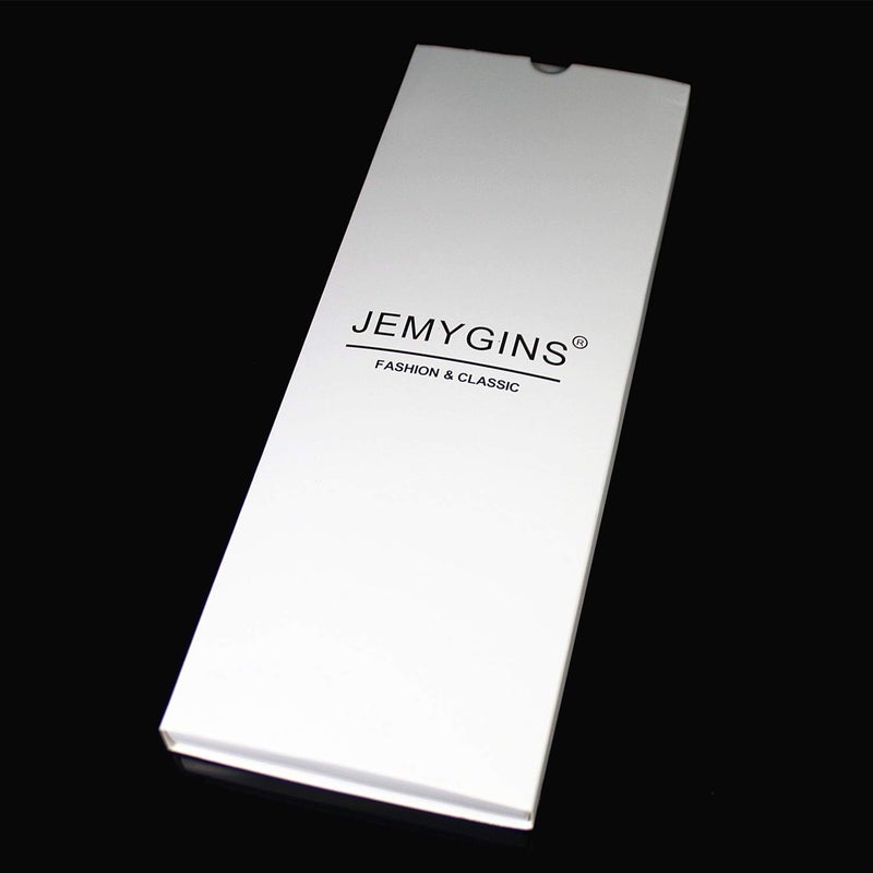 JEMYGINS Floral Navy Necktie and Pocket Square Tie Clip Sets for Men (25) - Image 3